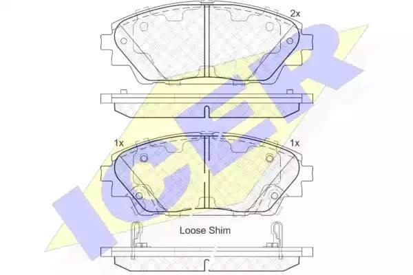 182171 колодки дисковые передние!\ Mazda 3 1.5/2.0/2.2D 13> 182171 ICER