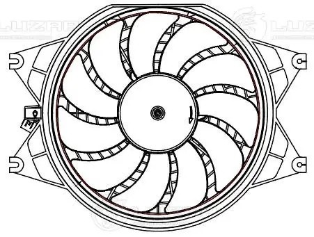 вентилятор кондиционера!\ KIA Sorento 2.5D 06> LFAC 0818 LUZAR