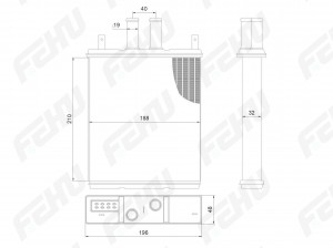 Радиатор отопителя FRH1086 FRH1086 FEHU