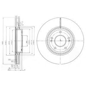 Диск тормозной передний HYUNDAI TUCSON 2015- BG4011 BG4011 DELPHI