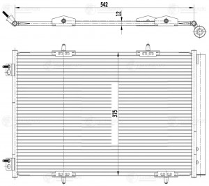 Радиатор кондиц. для а/м Peugeot 207 (06-)/Citroen C3 (09-) (LRAC 2013) LRAC2013 LUZAR