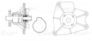 Насос водяной для а/м Mitsubishi Pajero (90-)/Pajero III (00-)/Pajero IV (06-) 2 LWP1132 LUZAR