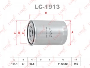 фильтр масляный! D102 H150\ Toyota LC-1913 LYNXAUTO