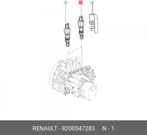 датчик скорости!\ Renault/Dacia Logan/Sandero 1.4-1.6i/dCi 04-06 8200547283 RENAULT