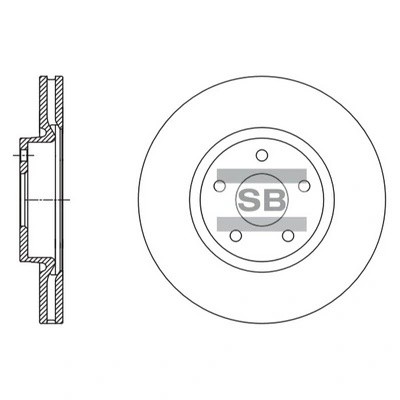 Диск тормозной FORD Mondeo (07-) передний (1шт.) SANGSIN SD5304 SANGSIN