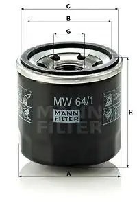 Фильтр масляный MW64/1 MW 64-1 MANN FILTER