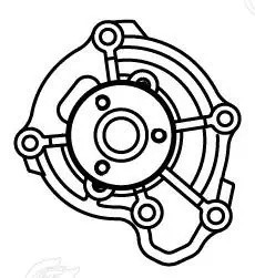 Насос водяной Nissan Micra (02-),Note (06-) 1.0i,1.2i,1.4i LWP 1496 LWP 1496 LUZAR