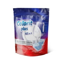 средство для посудомоечных машин! таблетки Colorit Plus All in 1, 20г (100шт)\ 125717 GRASS