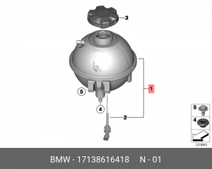 Бачок расширительный BMW X3 (F25) OE 17 13 8 616 418 BMW