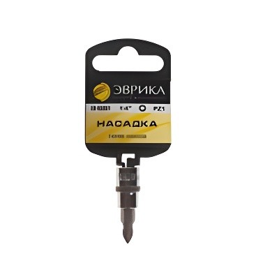 Бита-головка 1/4" POZIDRIVE PZ 1.0х37мм с держателем ЭВРИКА ER-93301H EVRIKA