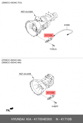Цилиндр сцепления рабочий KIA Bongo 3 (06-) (2.9-J3) OE 417004E000 HYUNDAI KIA