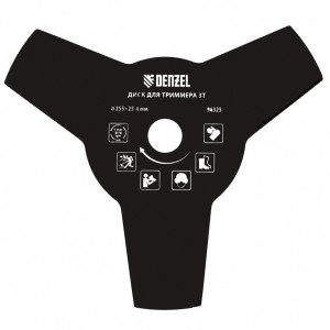 Диск для триммера 3 лезвия 255х25.4х1.6мм DENZEL 96325 DENZEL