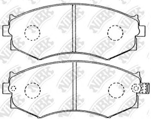 Колодки тормозные дисковые NISSAN ALMERA 2000 PN2176 PN2176 NIBK