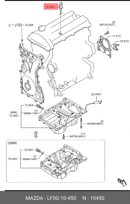Щуп уровня масла MAZDA 3 (09-) OE LF5G-10-450 MAZDA