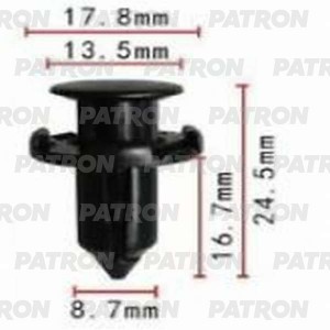 MITSUBISHI LANCER 96-03 черный/ 6x14 P370163 PATRON
