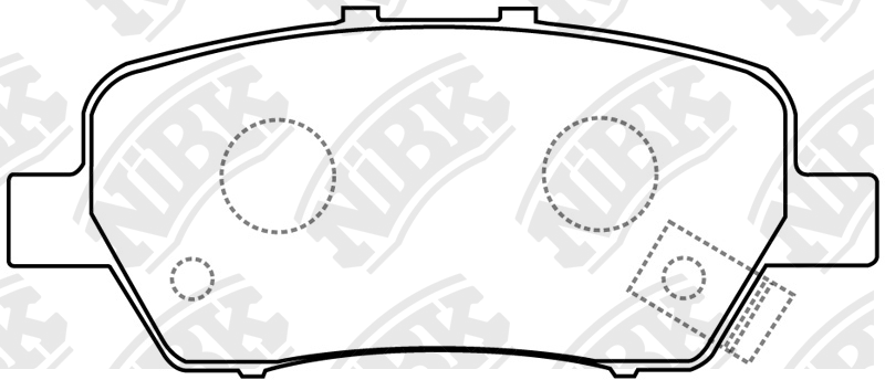 Колодки тормозные HONDA Odyssey (03-10) задние (4шт.) NIBK PN8506 NIBK