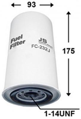 фильтр топливный! H174 D93 d62/72 1-14UNF-2B\ MB, Caterpillar FC232J JS ASAKASHI