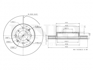 Диск тормозной передний BRD-20228 UNIO