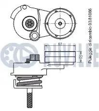 ролик натяжной с механизмом натяжения!\ Opel Astra/Vectra 1.6/1.8 00> 541784 RUVILLE