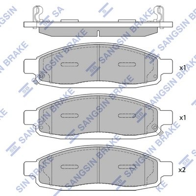 Колодки передние INFINITI QX56 04-10 SP1446 SP1446 SANGSIN