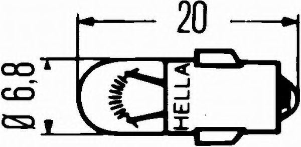 лампа накаливания! 24V 3W BA7s DIN72601\DAF 8GP002066-241 HELLA