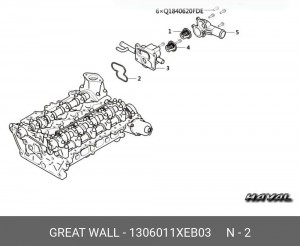 Прокладка термостата 1306011XEB03 1306011XEB03 GWM