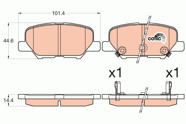Колодки задние MAZDA 6 (GJ, GH), MITSUBISHI OUTLANDER III GDB3583 GDB3583 TRW
