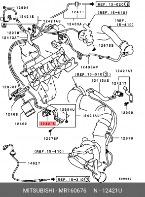 Клапан электромагнитный MITSUBISHI Colt (92-96),Outlander (06-12) OE MR160676 MITSUBISHI