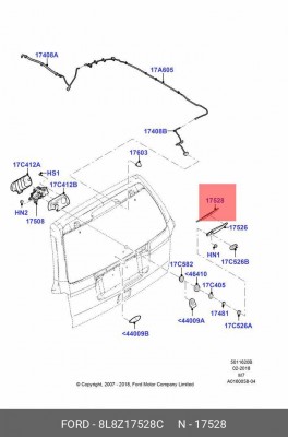 ЩЕТКА ЗАДНЕГО СТЕКЛА (8L8Z17528C) 8L8Z-17528-C FORD