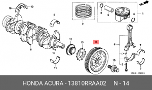 Шкив коленчатого вала 13810RRAA02 13810RRAA02 HONDA