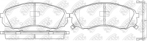Колодки передние (HYUNDAI H1 (TQ), KIA CARNIVAL III (VQ)) PN0458 PN0458 NIBK