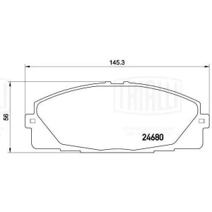 Колодки торм. Toyota Hiace H200 (04-) диск. перед. (PF 4358) PF4358 TRIALLI