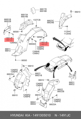 Кольцо уплотнительное HYUNDAI OE 1491305010 HYUNDAI KIA