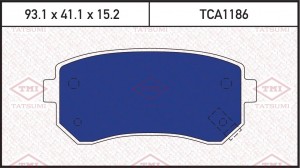 Колодки тормозные дисковые задние HYUNDAI Accent 05-KIA Cee'd/Rio/Sportage 05- T TCA1186 TATSUMI