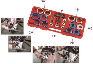 Набор инструментов для демонтажа сальников коленвала 27-58мм в кейсе JTC JTC-4901 JTC TOOLS