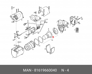 Камера сгорания 81619660040 MAN