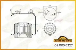 Пневморессора Premium со стаканом (пластик) — 3 года безусловной гарантии 090030327 SONDER