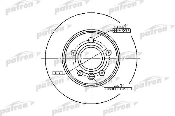 Тормозной диск PBD4047 (DF4047) PBD4047 PATRON