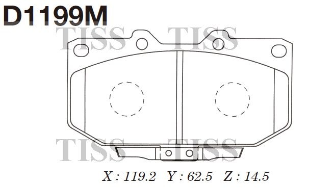 Колодки тормозные дисковые D1199M D1199M MK KASHIYAMA