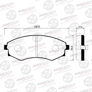 Колодки тормозные дисковые Avantech передние (противоскрипная пластина в компл.) AV710 AVANTECH