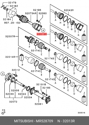 Пыльник шруса MR528709 MR528709 MITSUBISHI