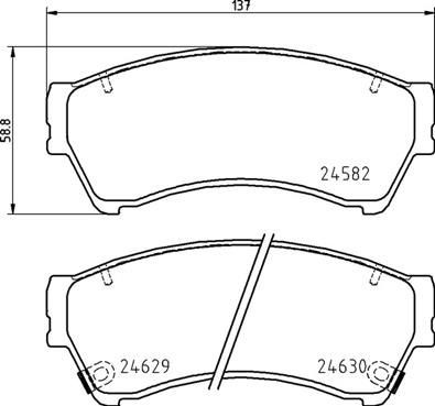 Колодки тормозные MAZDA 6 (GH) (08-) (1.8/2.0/2.5) передние (4шт.) BREMBO P 49 060 BREMBO