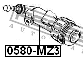 Цилиндр сцеления рабочий MAZDA 3 BK 2003-2008 0580-MZ3 0580-MZ3 FEBEST