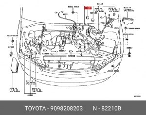 Предохранитель плавкий 90982-08203 90982-08203 TOYOTA