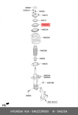 опора стойки амортизатора!\ Hyundai I30 09> 546222R000 MOBIS
