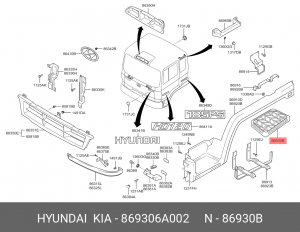 Панель HYUNDAI HD120 ступеньки кабины нижняя OE 869306A002 HYUNDAI KIA