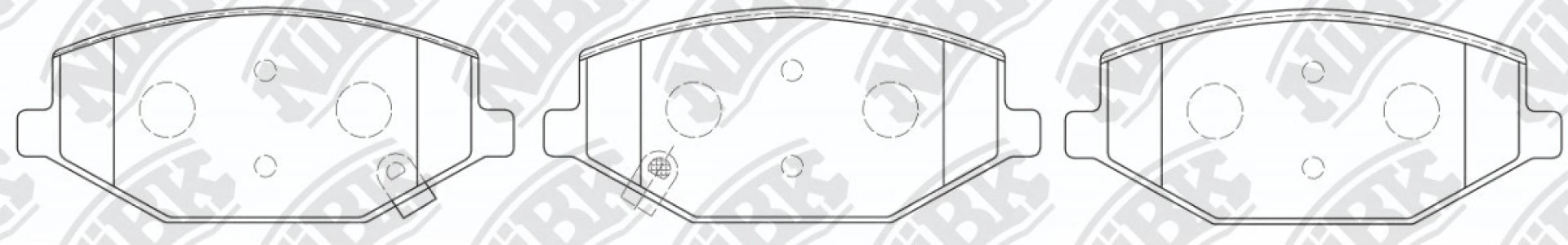 Колодки тормозные GEELY Belgee X50 передние (4шт.) NIBK PN8004S NIBK