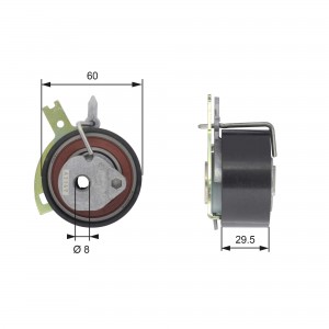 Натяжной ролик ГРМ T43186 (7784-21153) T43186 GATES