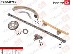 Комплект цепи ГРМ TOYOTA K3-VE CAMI (J1_) 99-06 77B0417FK 77B0417FK MASTER KIT