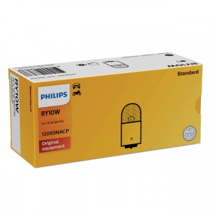 Лампа 12V R10W BA15s Yellow PHILIPS 12093NACP PHILIPS